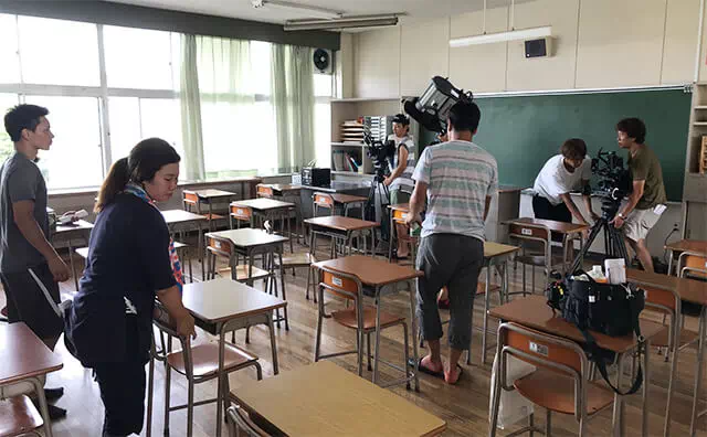 長南東小学校スタジオ教室の撮影