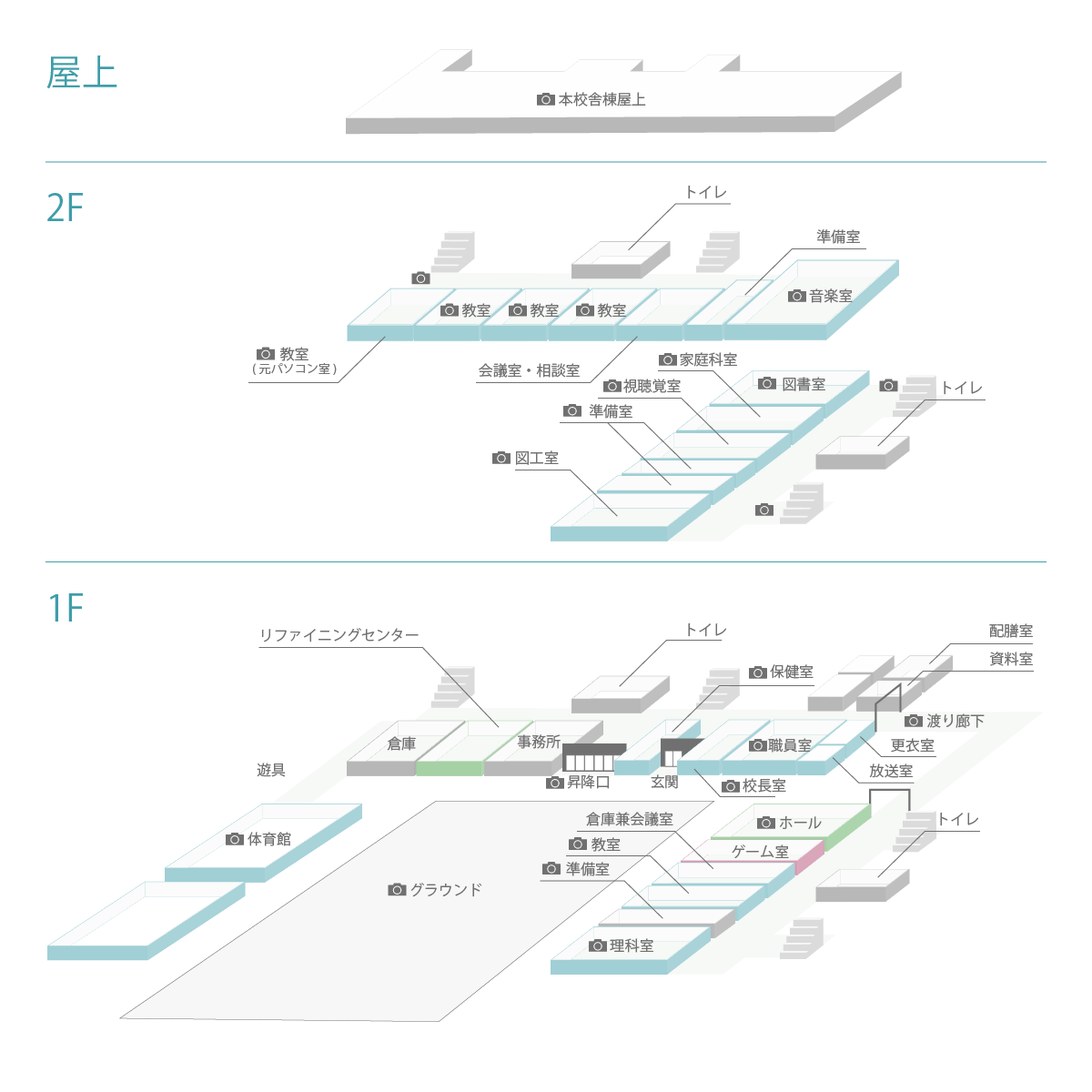 長南東小学校 図面イラスト